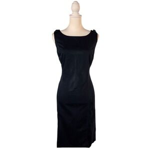 Brooks Brothers 346 Navy Sheath Dress Women's 12 Sleeveless Classic Preppy Chic